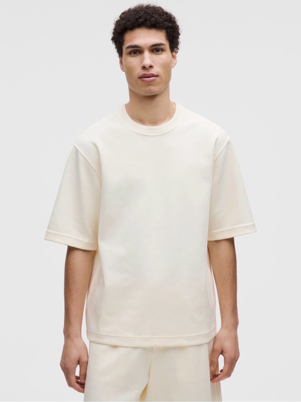 lululemon Men’s Grand Standard Short Sleeve Crew in Coconut Ivory
